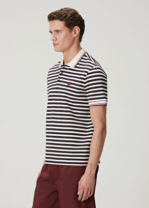 Beymen Club Lacivert Beyaz Comfort Fit Çizgili Polo T-shirt - 4