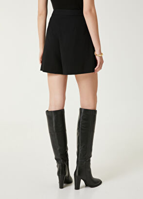 Beymen Club Siyah Krep Şort Etek - 7