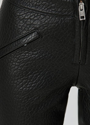 Alexander Wang Siyah Deri Pantolon - 5