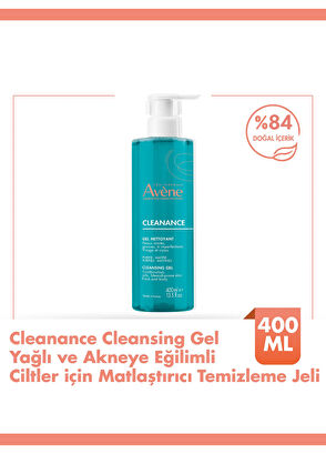 Avene Cleanance Cleansing Gel Mattifying Cleansing Gel for Oily and Acne-Prone Skin 400 ml - 8
