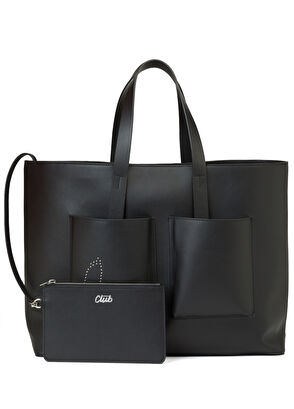 Beymen Club Black Women's Leather Shopping Bag - 5