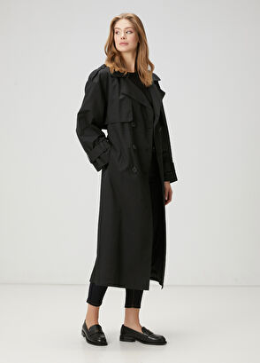 Beymen Club Black Trench Coat - 4