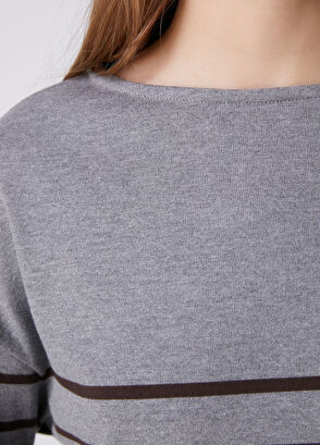 Beymen Club Grey Brown Striped Sweatshirt - 8