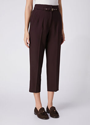 Beymen Club Plum Belted Carrot Pants - 5