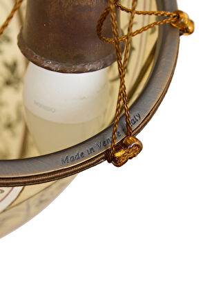 Nish Solutions Fortuny Silk Cesendello Modeli Bej Kandil Aplik - 7