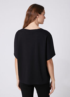 Beymen Club Black Silk T-Shirt - 6