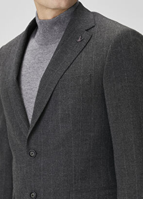 Beymen Club Smoked Stripe Patterned Suit - 7