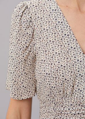 Beymen Club Beige Patterned Mini Dress - 4