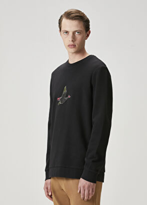 Beymen Club Siyah Kaz Baskılı Sweatshirt - 4