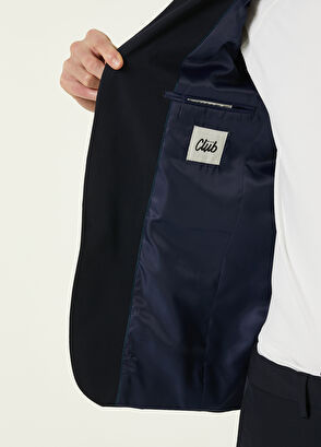 Beymen Club Slim Fit Drop 6 Lacivert Gofreli Takım Elbise - 7