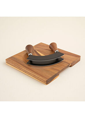 Chakra Agni Akasya Bıçaklı Kesme Tahtası - 4