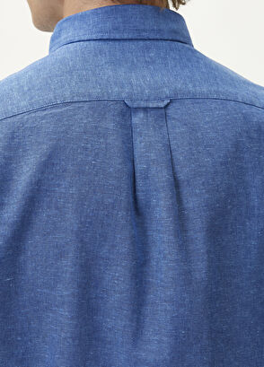 Beymen Club Comfort Fit Kobalt Keten Gömlek - 8