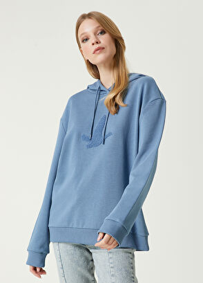 Beymen Club Blue Logo Hoodie - 4
