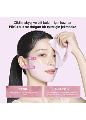 Mamonde Flora Glow Rose Hydrogel Mask Pürüzsüzlük Koruyucu ve Işıltı Artırıcı Hidrojel Yüz Masksie 42 gr - 8