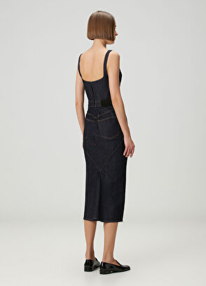 Givenchy Dark Blue Midi Denim Dress - 4
