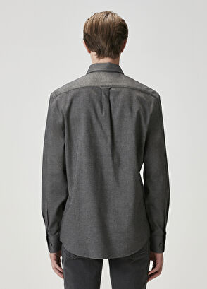 Beymen Club Comfort Fit Antrasit Flanel Dokulu Gömlek - 5