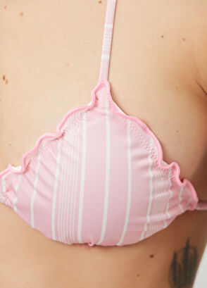 MC2 (Saint Barth) Sagitami Pink White Triangle Bikini Set - 6