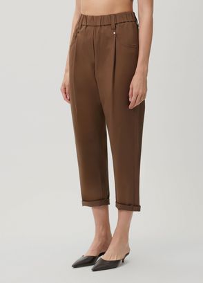 Brunello Cucinelli Brown Pleated Pants - 3