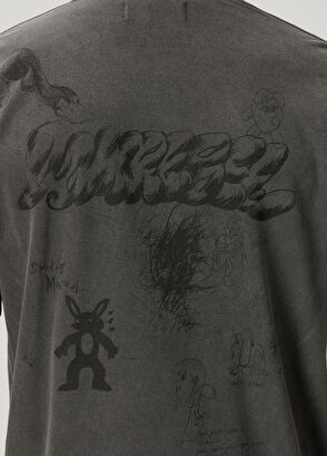 Domrebel Big Kiss Black Teddy Bear Printed T-Shirt - 6