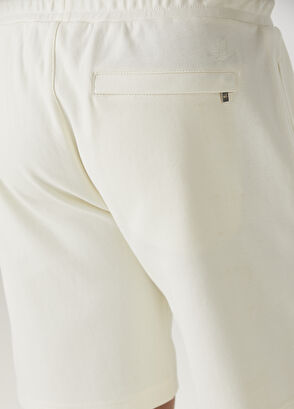 Beymen Club Krem Logo Nakışlı Şort - 5