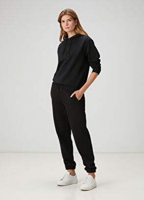 Beymen Club Siyah Kapüşonlu Karalama Kuş Nakışlı Sweatshirt - 3