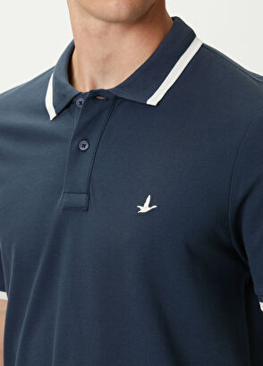 Beymen Club Lacivert Ekru Polo Yaka T-shirt - 5