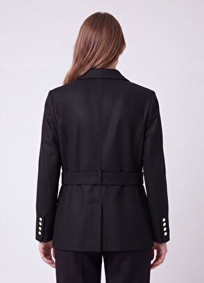 Beymen Club Black Belted Jacket At The Waist - 6