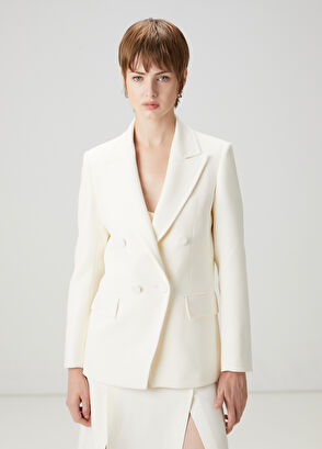 Beymen Club Ekru Kruvaze Ceket - 4