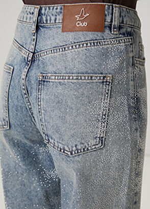 Beymen Club Blue Hotfix Flare Jeans - 5