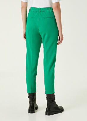 Beymen Club Green Half Elastic Belted Cigarette Trousers - 5