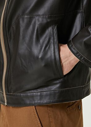 Beymen Club Beige Brown Double-Sided Leather Jacket - 6