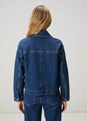 Beymen Club Indigo Taşlı Denim Ceket - 6