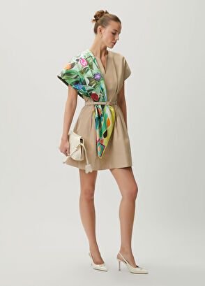 Beymen Club Art Collaboration Çağla Ulusoy Diamond İpek Eşarp - 3