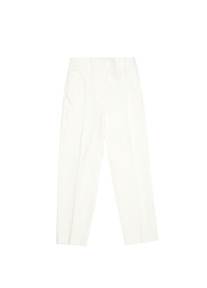 Beymen Club Kırık Beyaz Yarım Lastik Kemerli Cigarette Pantolo - 6