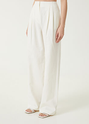 Beymen Club Kırık Beyaz Keten Pantolon - 3