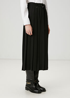 Beymen Club Siyah Pileli Midi Etek - 4