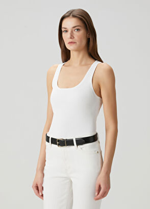 Michael Michael Kors Racer White Tank Top - 3