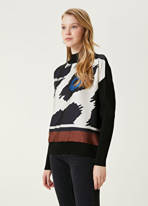 Beymen Club Siyah Desenli Twill Garnili Kazak - 3