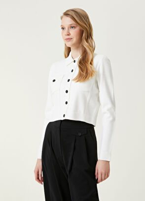 Beymen Club Beyaz Polo Triko Ceket - 3