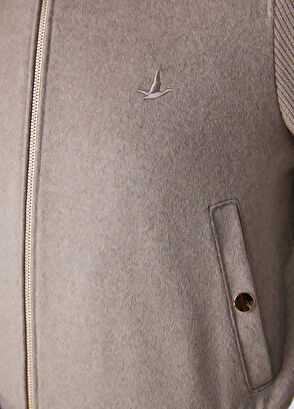Beymen Club Beige Wool Knit Bomber Jacket - 8