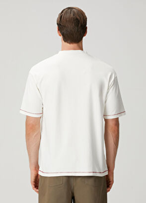 Drôle De Monsieur Beyaz Logo Baskılı T-shirt - 4