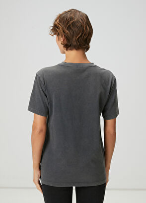 Beymen Club Antrasit Flok Kuş Baskılı T-shirt - 5