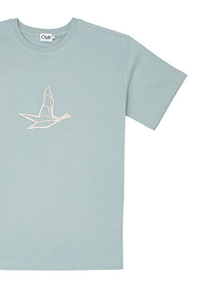 Beymen Club Mint Stone Goose Logo Printed T-Shirt - 8