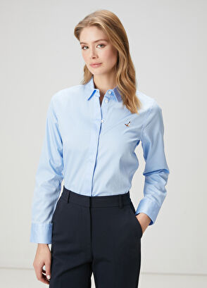 Beymen Club Blue Basic Poplin Shirt - 5
