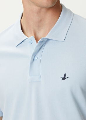 Beymen Club Açık Mavi Polo Yaka Düğmeli T-shirt - 5