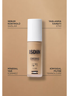 Isdin Coverage SPF50+ Yüksek Korumalı Yaşlanma Karşıtı Fondöten 30 gr  - 8
