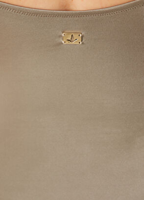 Beymen Club Khaki Draped Wrap Swimsuit - 6