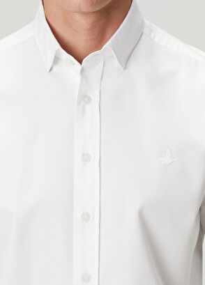 Beymen Club Comfort Fit Beyaz Tencel Twill Gömlek - 7