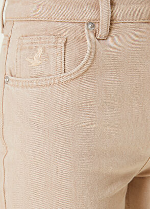 Beymen Club Klasik Mom Fit Bej Jean Pantolon - 5