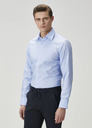 Beymen Club Slim Fit Mavi Non-iron Gömlek - 6